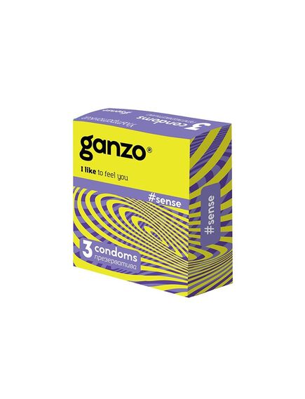 Презервативы ультратонкие Ganzo Sense, 3 шт 
