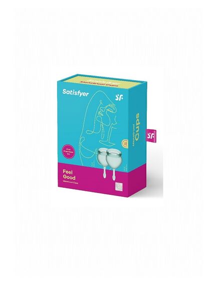 Набор менструальных чаш Satisfyer Feel good Menstrual Cup (dark green) , изображение 2