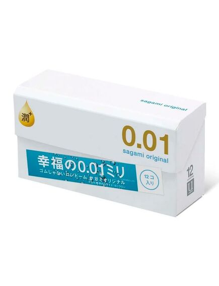 Ультратонкие презервативы Sagami Original 0.01 Extra Lub, 12 шт 