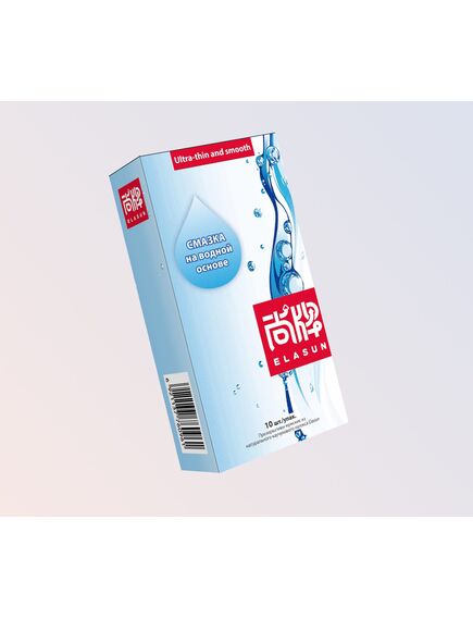 Ультрагладкие презервативы со смазкой на водной основе "Elasun" 