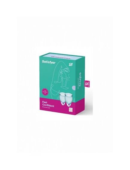 Набор менструальных чаш Satisfyer Feel confident Menstrual Cup (light green) , изображение 2