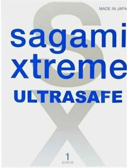 Презерватив Sagami Xtreme Ultrasafe с двойным количеством смазки - 1 шт. 