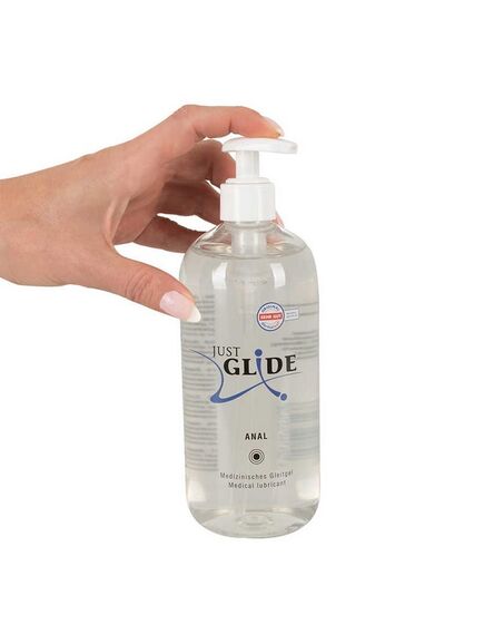 Анальный лубрикант JustGlide, 500 мл, Выберите обьём: 500 мл , изображение 2