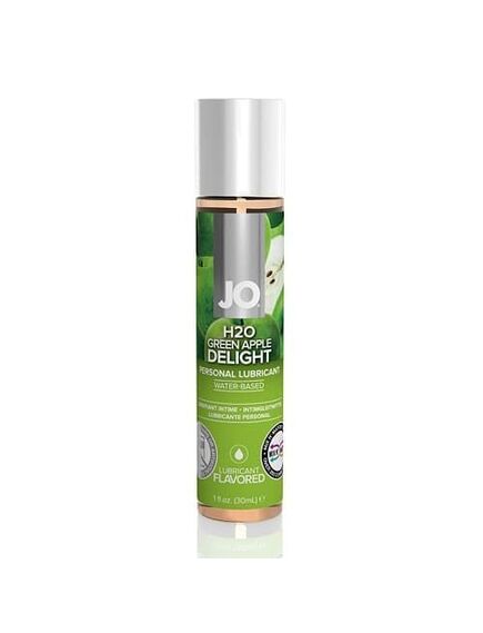 Вкусовой лубрикант Яблоко  на водной основе JO Flavored  Green Apple H2O 1oz (30 мл, Выберите обьём: 30мл 