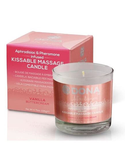 Массажная свеча с феромонами и афродизиаками "Флирт" DONA Scented Massage Candle Flirty Arom , изображение 2