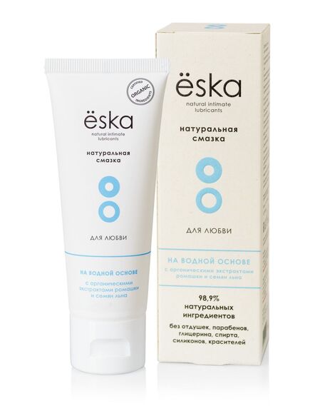 Натуральный лубрикант Ёska на водной основе с органическими экстрактами ромашки и льна 75мл , изображение 2