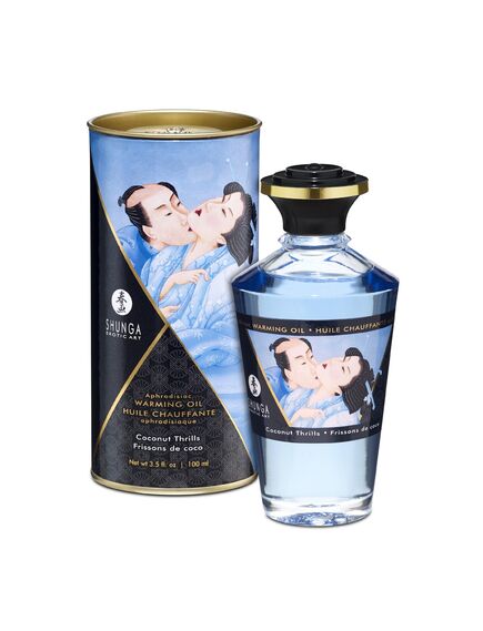 Съедобное интимное массажное масло с разогревающим эффектом "Кокосовое волнение" 100 мл. 