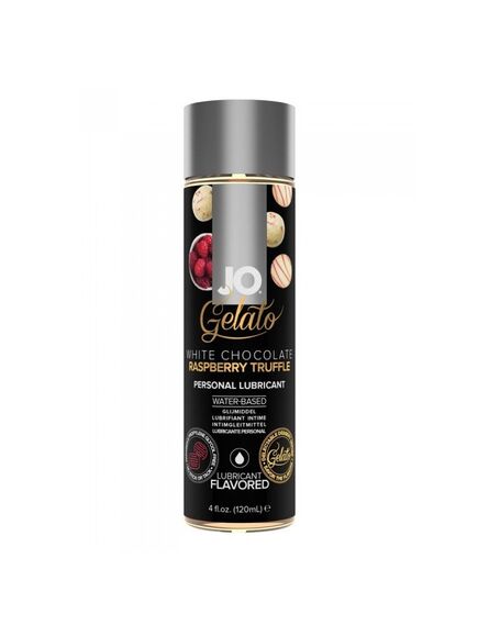 Вкусовой лубрикант Gelato «Трюфели из белого шоколада с малиной», 120 мл, Выберите обьём: 120мл 