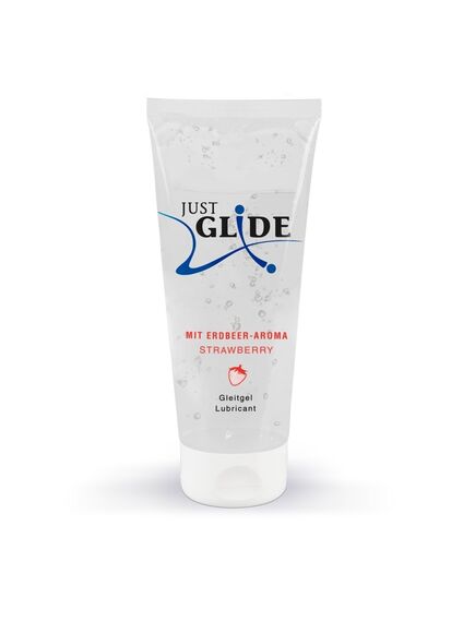 Смазка Just Glide Strawberry на водной основе, 200 мл 