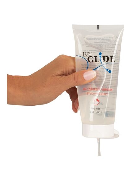 Смазка Just Glide Strawberry на водной основе, 200 мл , изображение 2