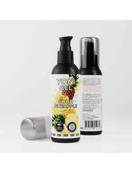 Лубрикант для орального секса SGAN YONI GEL со вкусом кислого ананаса, 100 мл , изображение 2