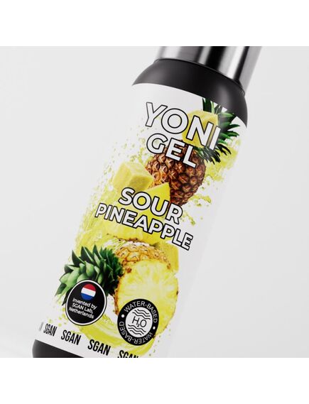 Лубрикант для орального секса SGAN YONI GEL со вкусом кислого ананаса, 100 мл , изображение 3