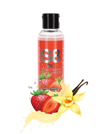 Гель-смазка 4в1 stimul8 Vanilla Strawberrry, 125 мл 