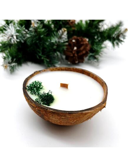 Свеча в кокосе "TIME HEAT" Тайга 130мл , изображение 2