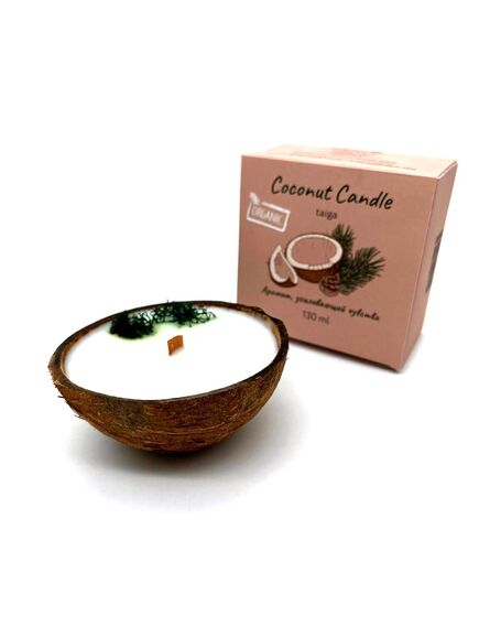 Свеча в кокосе "TIME HEAT" Тайга 130мл 