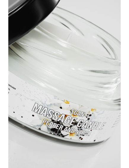 Натуральное твердое массажное масло SGAN с кокосовым воском и эфирными маслами "Перца и нероли" , изображение 3