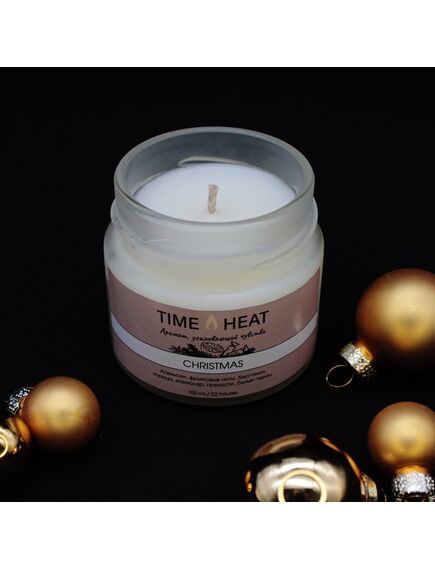 Свеча в банке "TIME HEAT" Рождество, 100 мл , изображение 2