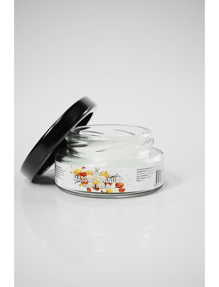 Натуральное твердое массажное масло SGAN с кокосовым воском и эфирными маслами "Амбра ваниль" , изображение 2