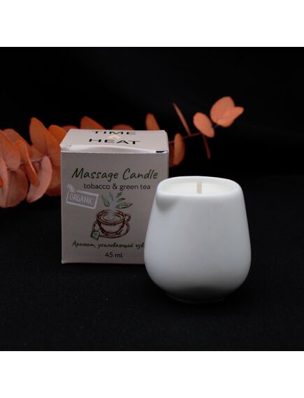 Массажная свеча "TIME HEAT" Табак & Зелёный чай, 45 мл , изображение 5