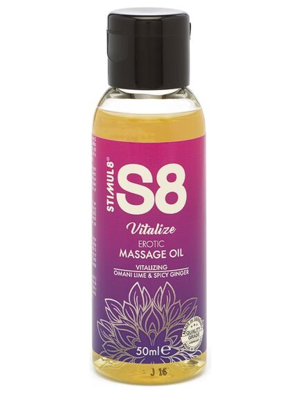 Массажное масло S8 Massage Oil Vitalize с ароматом лайма и имбиря - 50 мл 