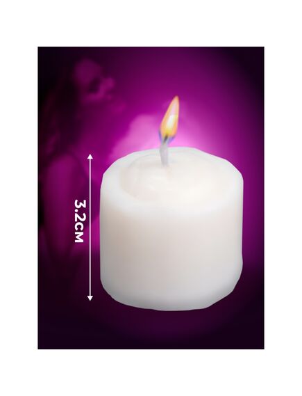 Свеча для БДСМ "Роза", белая, низкотемпературный воск, 3,2 см , изображение 3