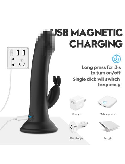 Вибратор кролик на присоске "King Caesar" , изображение 5