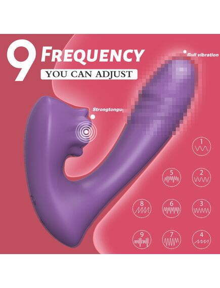 Вибратор для стимуляции точки "G" и клитора с пультом Д/У "Forest Rain-RCT" , изображение 2