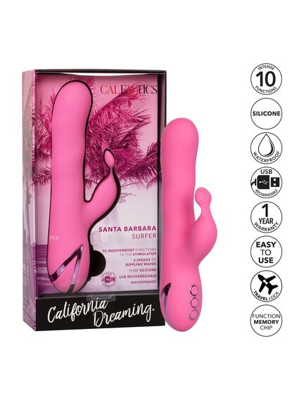 Вибромассажер-кролик с волновыми движениями ствола SANTA BARBARA SURFER , изображение 3