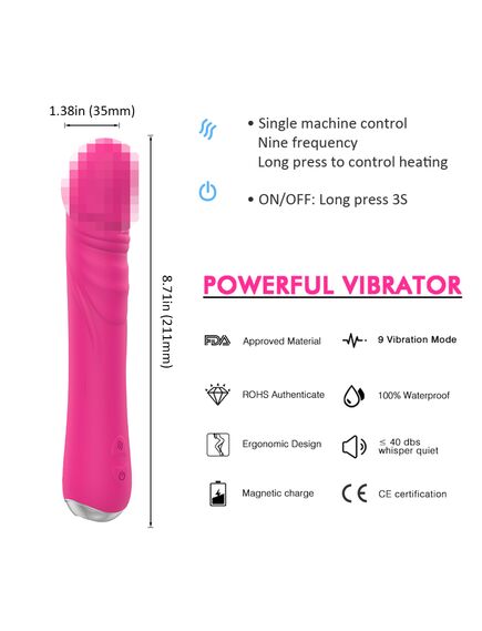 Вибратор с подогревом "Forever young" , изображение 2