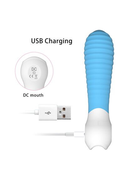 Мини вибратор "Mini-2" "Голубой" , изображение 4