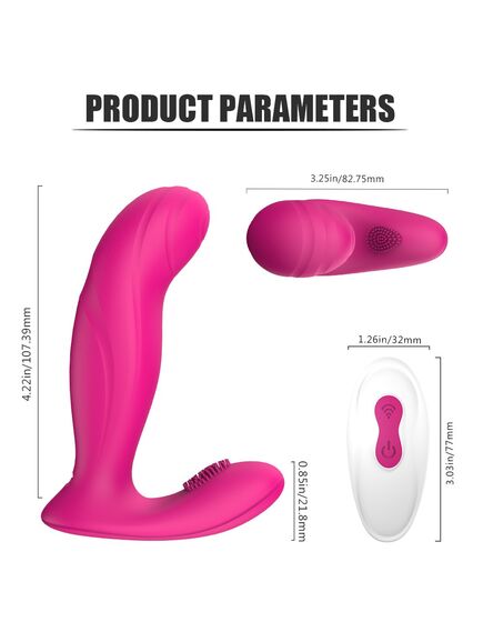 Вибростимулятор с пультом "Prog-RCT Pink" , изображение 2