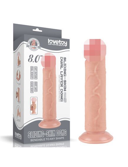 Фаллоимитатор Sliding Skin Dong с подвижной кожей 18 см 