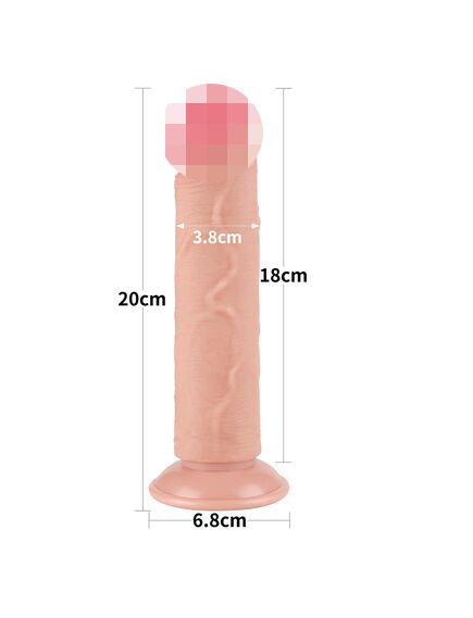 Фаллоимитатор Sliding Skin Dong с подвижной кожей 18 см , изображение 3