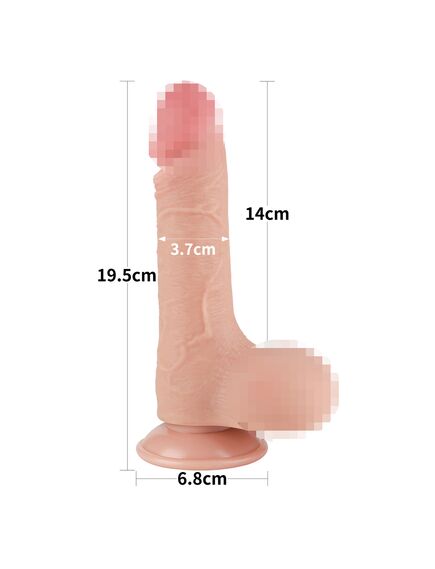 Фаллоимитатор Sliding Skin Dong с подвижной кожей, 14 см , изображение 2