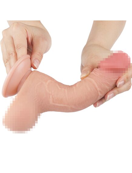 Фаллоимитатор Sliding Skin Dong с подвижной кожей, 14 см , изображение 5