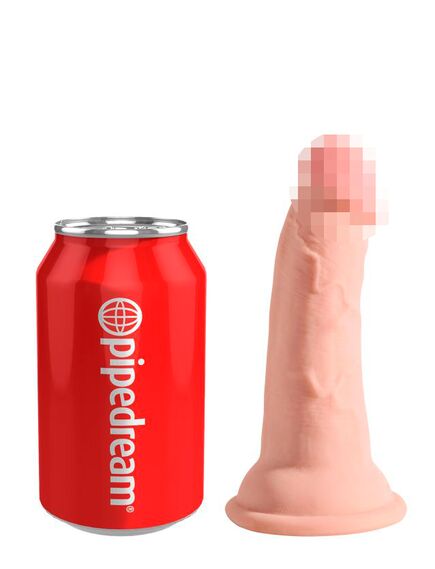 Фаллоимитатор на присоске Тройная плотность King Cock Plus 5 Triple Density Cock - Flesh , изображение 2