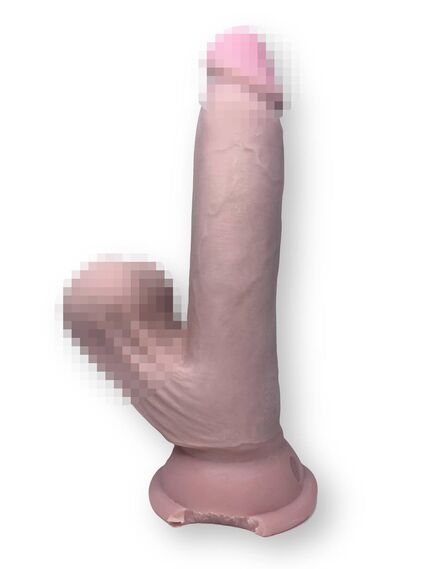 УЦЕНКА (Деформирована присоска) фаллоимитатор 7 Triple Density с подвижной мошонкой 17,8 см. , изображение 5