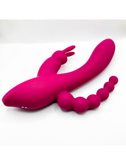 Тройной вибростимулятор Violet Pink , изображение 2