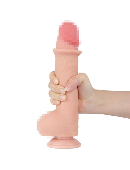 Фаллоимитатор Sliding Skin Dong с подвижной кожей, 24 см , изображение 4