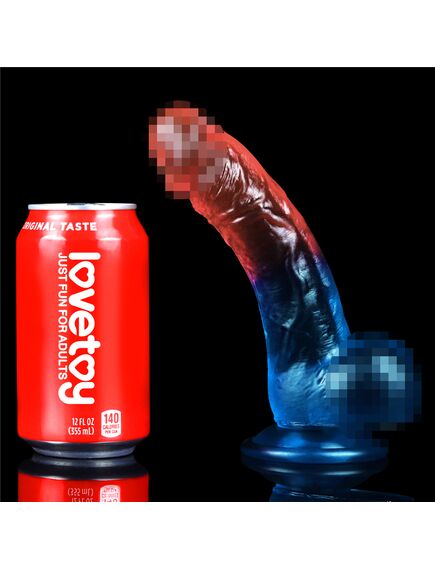 Фаллоимитатор DazzlesStuds 8 сине-розовый , изображение 8