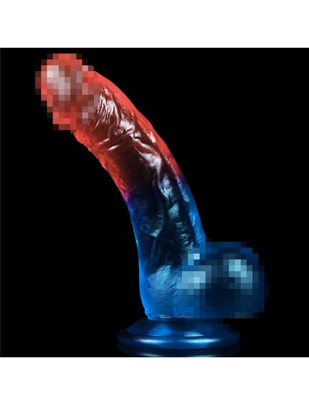 Фаллоимитатор DazzlesStuds 8 сине-розовый , изображение 9