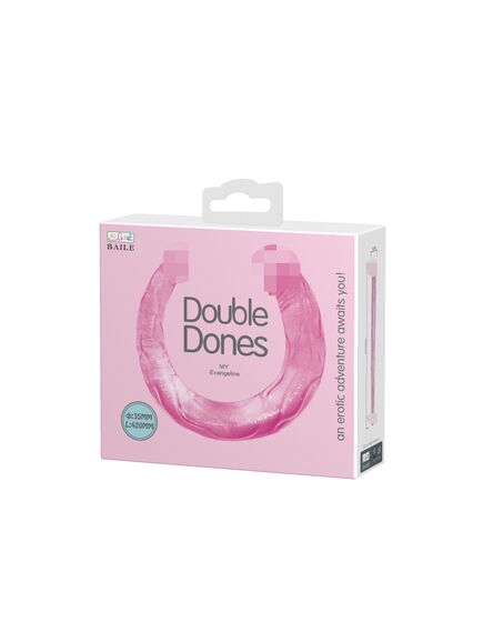 Двухсторонний фаллоимитатор Double Dones pink , изображение 3