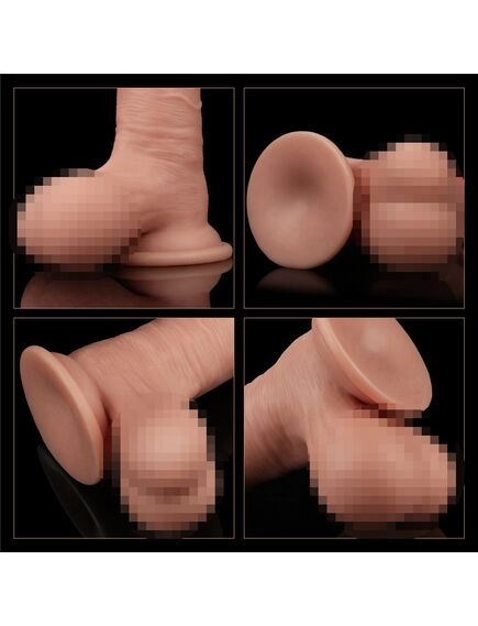 Фаллоимитатор на присоске с подвижной кожей 19,5см , изображение 5