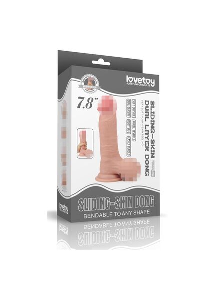 Фаллоимитатор на присоске с подвижной кожей 19,5см , изображение 6