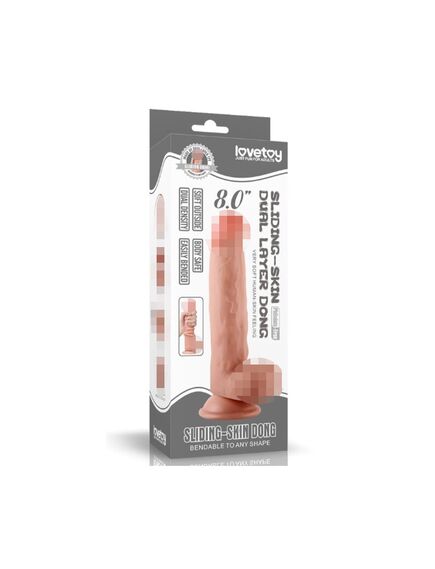 Фаллоимитатор Sliding Skin Dong с подвижной кожей 20,3см , изображение 6