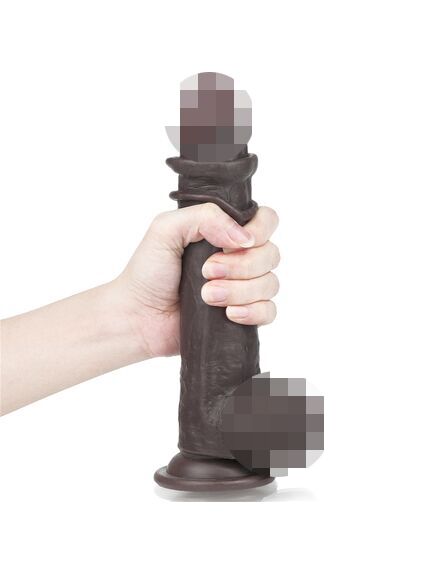Фаллоимитатор Sliding-Skin с подвижной кожей афро 22,8 , изображение 3