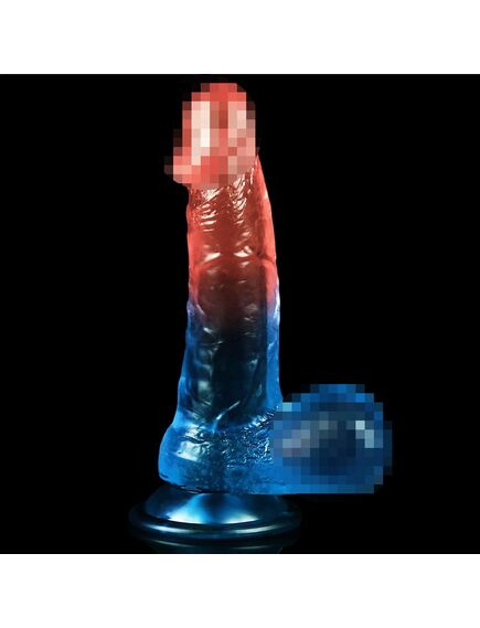 Фаллоимитатор DazzlesStuds 7.5 сине-розовый , изображение 3