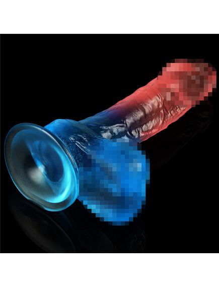 Фаллоимитатор DazzlesStuds 7.5 сине-розовый , изображение 5