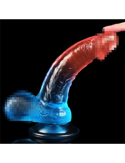 Фаллоимитатор DazzlesStuds 7.5 сине-розовый , изображение 6