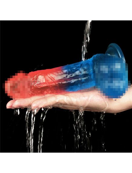 Фаллоимитатор DazzlesStuds 7.5 сине-розовый , изображение 9